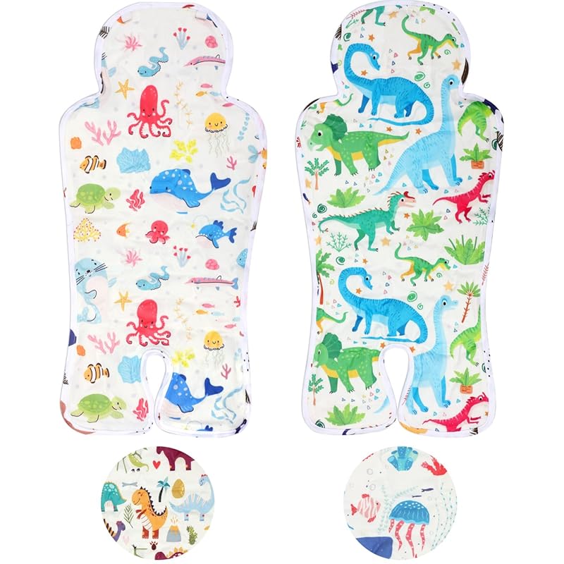 Suzile 2-Pack Universal Gel Car Seat & Stroller Cooler Pads, Double-Si