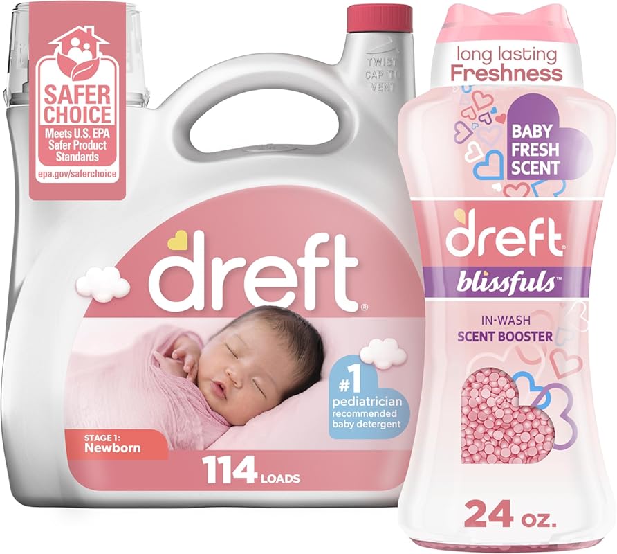 Dreft Stage 1 Newborn Laundry Detergent (165oz) with Blissfuls Scent B