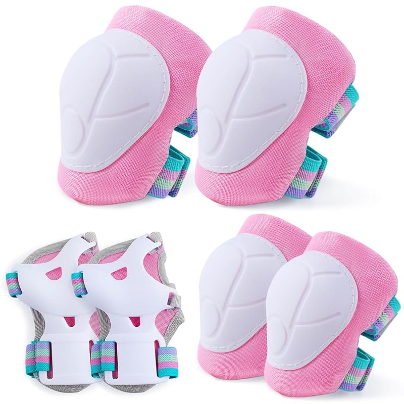 FIODAY Kids Adjustable Protective Gear Set: Knee, Elbow Pads & Wrist G