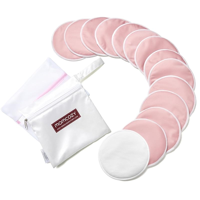 Momcozy Reusable Ultra-Thin Nursing Pads: 3-Layer Moisture-Wicking Was