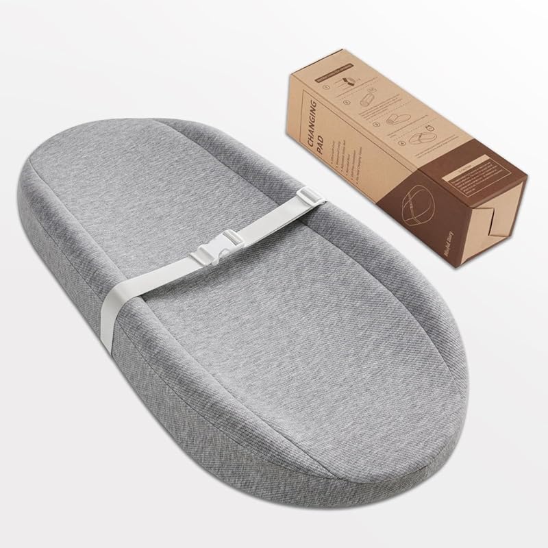 Blissful Diary Contoured Baby Changing Pad with Waterproof Foam, Soft 
