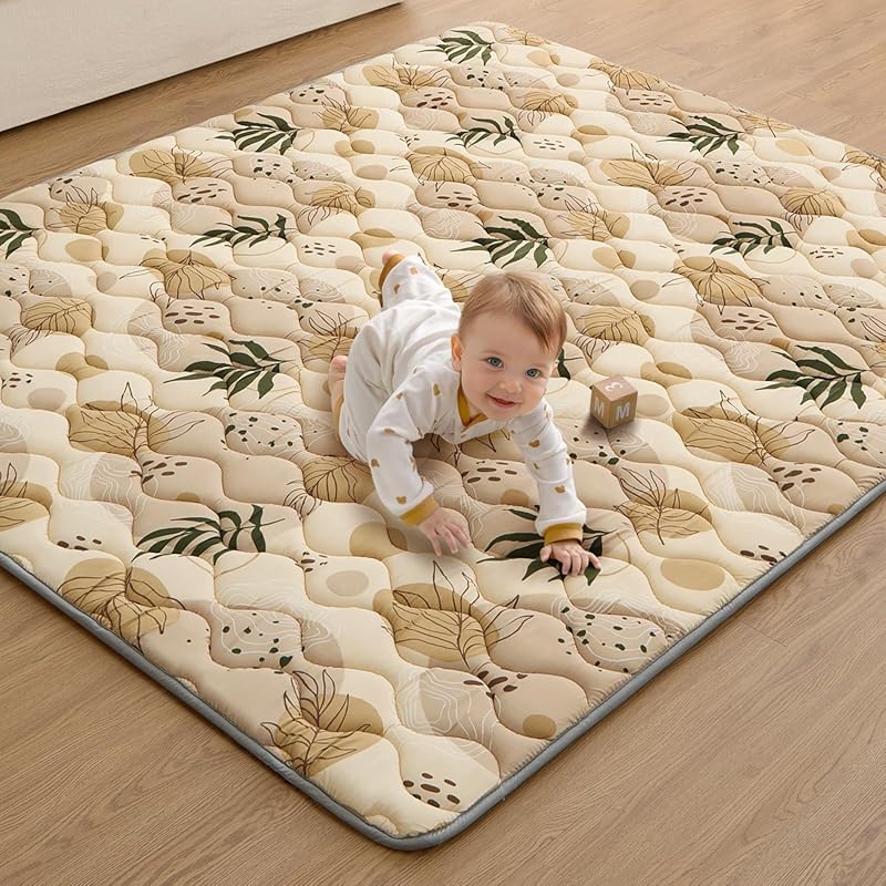 Blissful Diary Extra Thick Large Baby Play Mat 71x59, Foldable, Washab