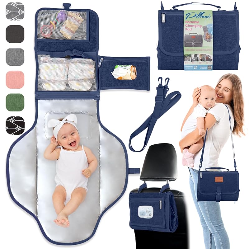 Pillani Portable Waterproof Baby Diaper Changing Pad, Large Foldable T