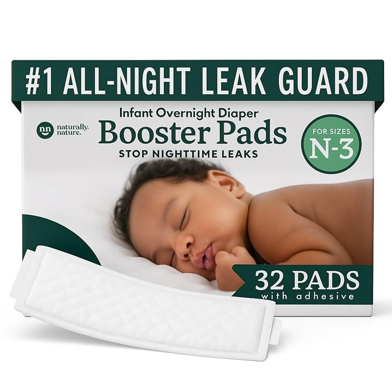 Naturally Nature Overnight Leak-Protection Booster Pads for Heavy Wett