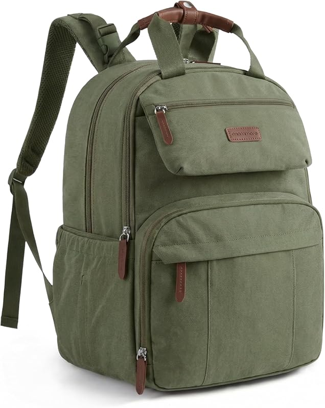 mommore Large Multi-pocket Diaper Bag Backpack, Insulated Pockets, Cha