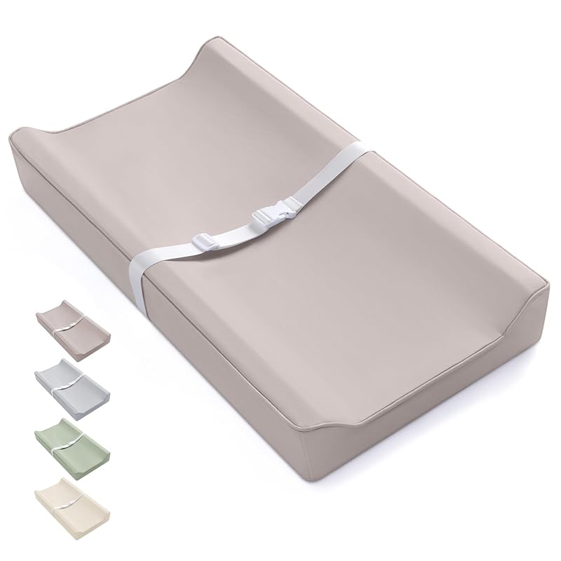 Blissful Diary Vegan Leather Baby Changing Pad: Waterproof, Wipe-Clean