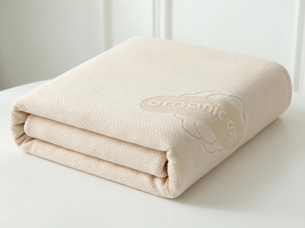 Deluxe Organic Cotton Crib Mattress Protector Pad