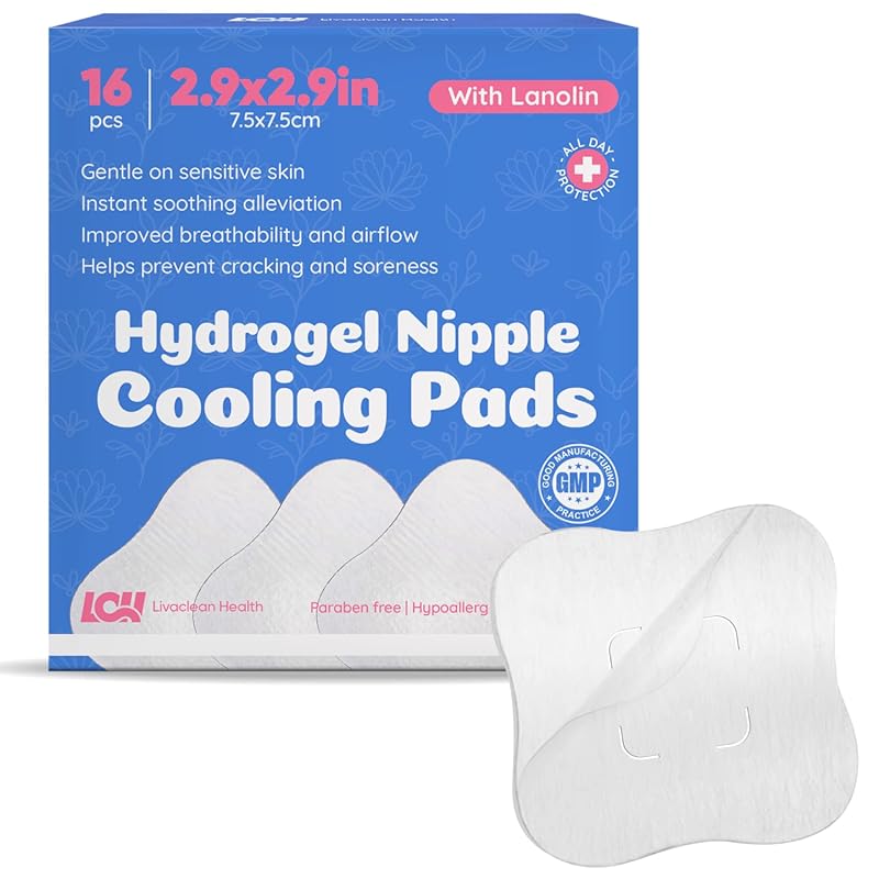 Livaclean Health Hydrogel Nipple Pads with Lanolin