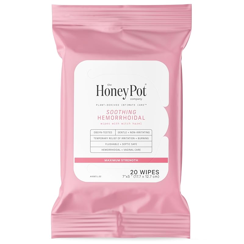 The Honey Pot Company Witch Hazel Soothing Feminine & Hemorrhoid Wipes