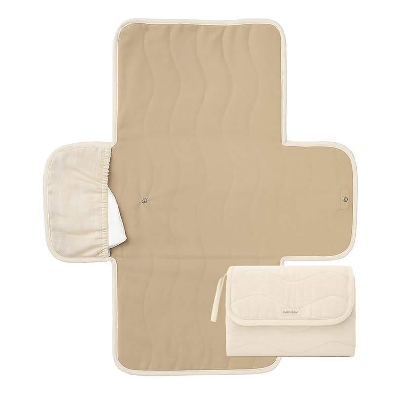 Toddlekind Mini Maven Portable Changing Pad: Organic Cotton, Water-Res