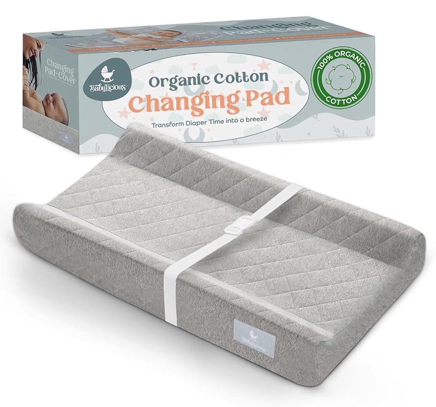 Contoured Baby Changing Pad: Waterproof, Breathable, Removable Washabl