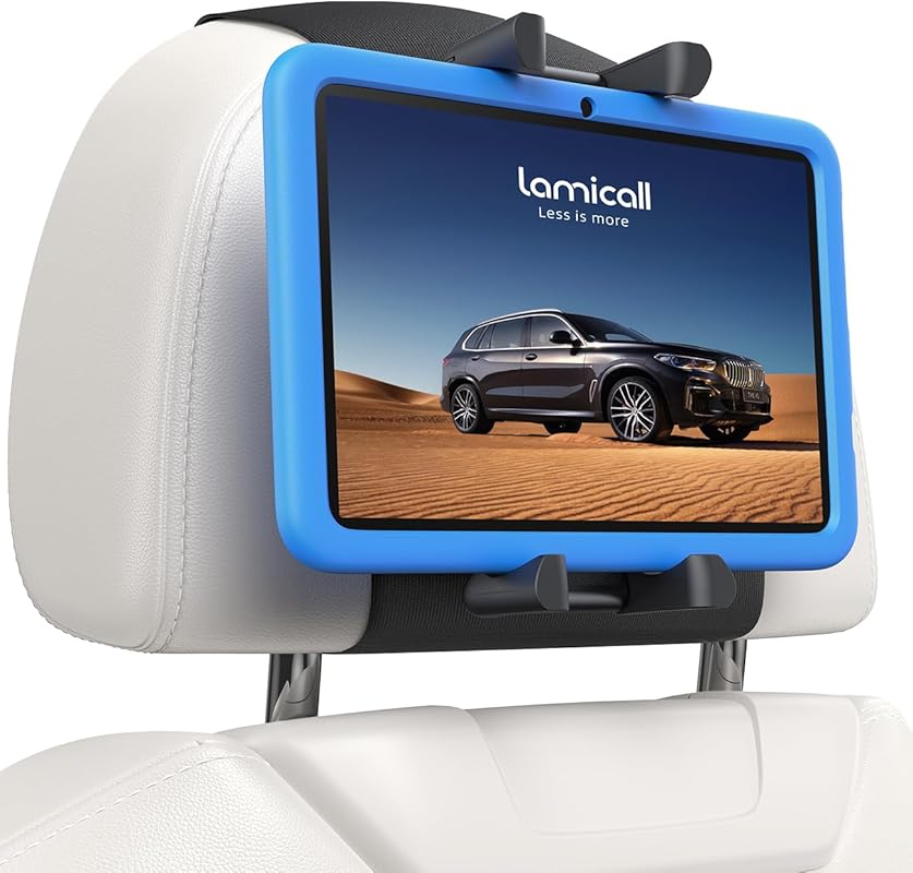 Lamicall Car Headrest Tablet Holder, Thick Case Friendly, 360° Rotatin
