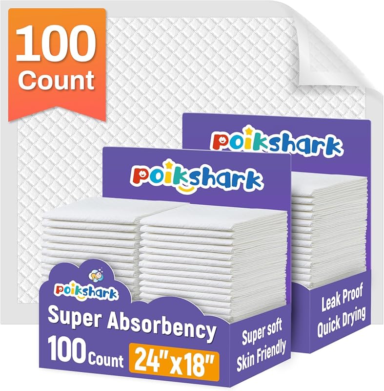 Disposable Changing Pads for Baby, 100-Pack 18x24