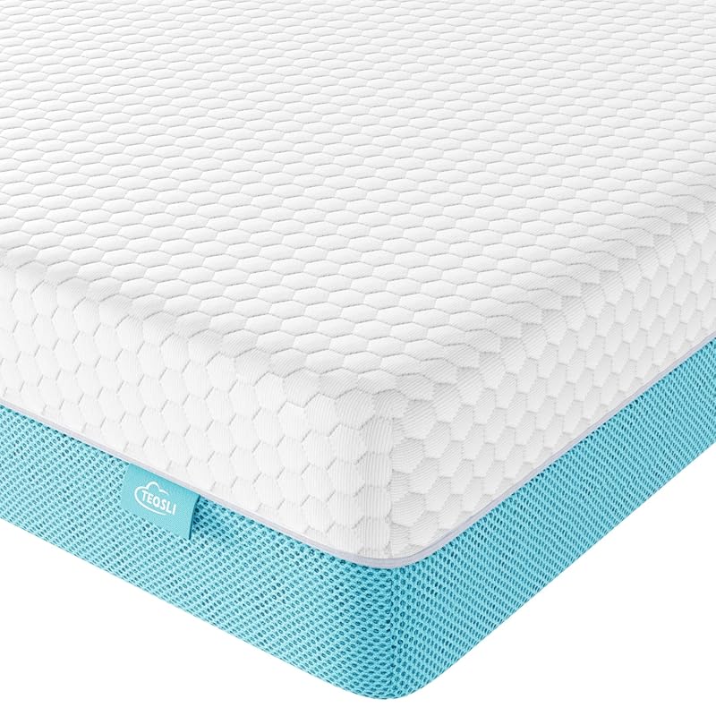 TeQsli Memory Foam Crib & Toddler Mattress with Breathable Washable Co