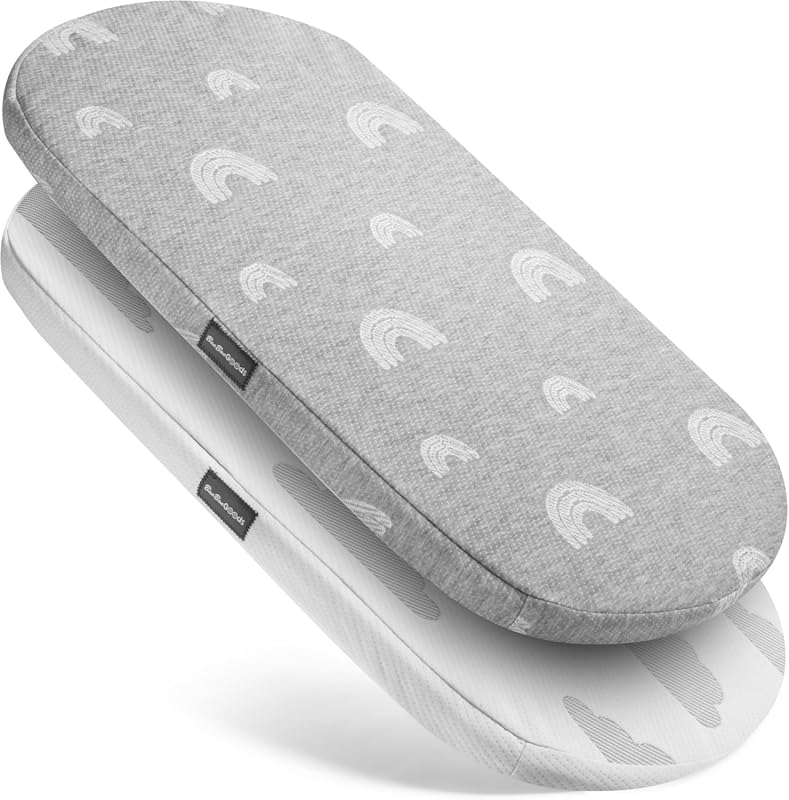 15x30 Baby Bassinet Mattress Topper, Waterproof Moses Basket Replaceme