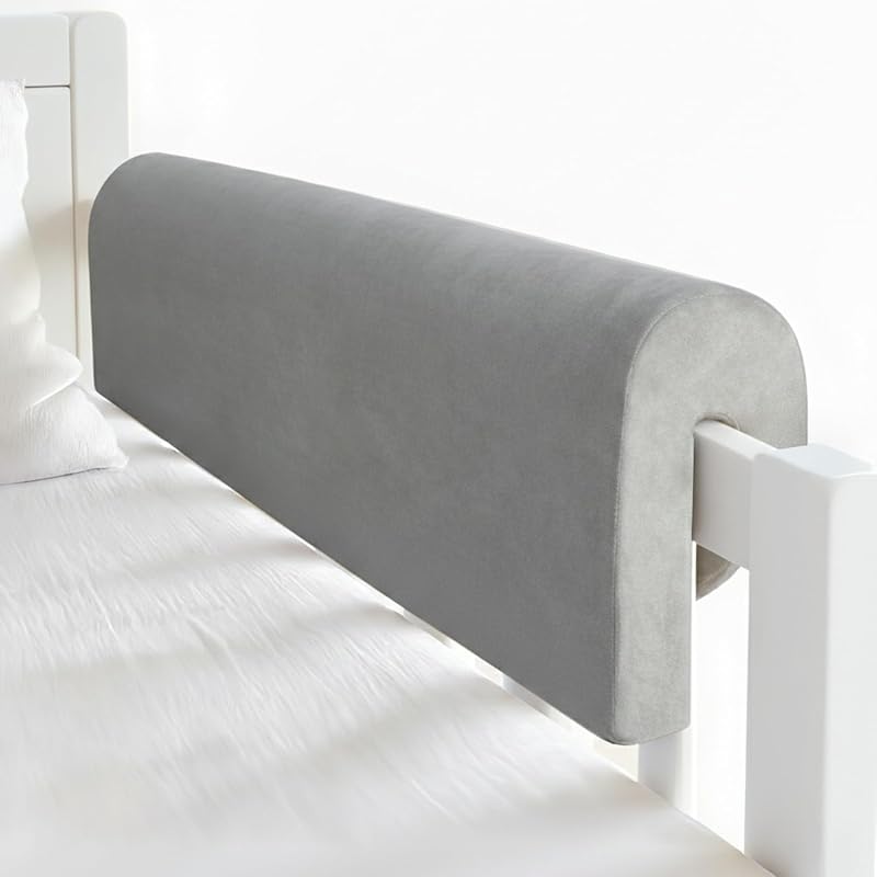 Soft Cushioned Toddler Bed Rail Bumpers Protector, Increased Height, E