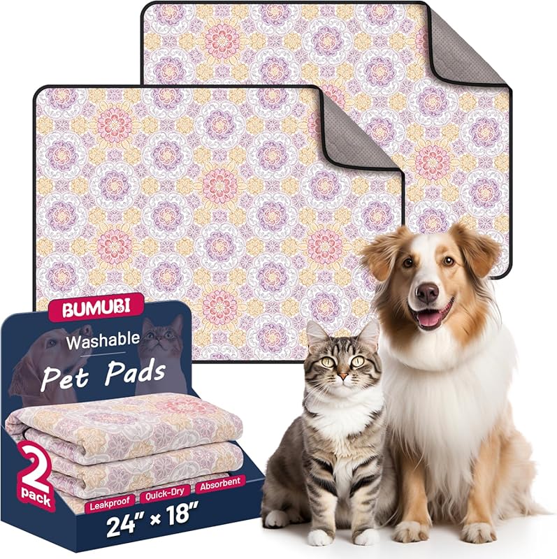 Washable Reusable Dog Pee Pads: Absorbent, Waterproof, Leak-Proof, Non
