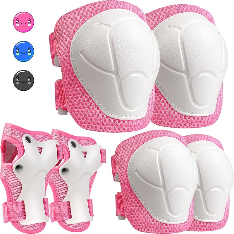 Kids 3-in-1 Protective Gear Set: Knee, Elbow & Wrist Guards for Ages 3