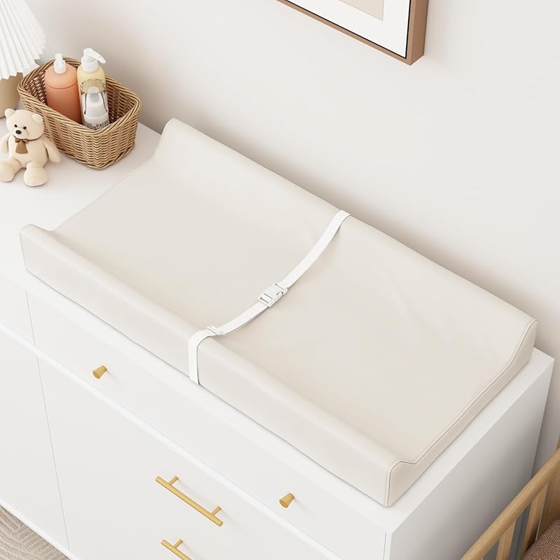 YACODAVO Wipeable Baby Changing Pad for Dresser, Cozy, Waterproof Leat