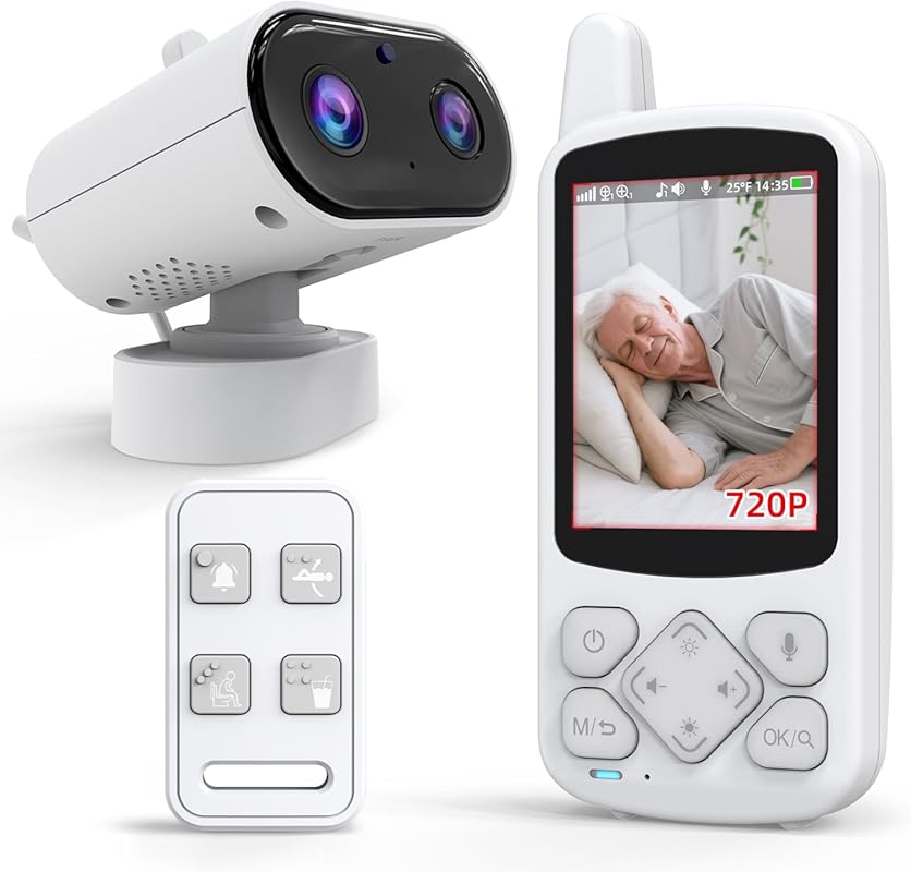 CallToU Elderly Video Monitor: 2-Way Talk, Call Button, No Wi-Fi Camer
