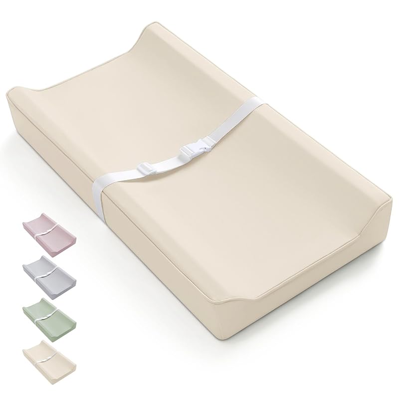 Blissful Diary Vegan Leather Baby Changing Pad, Waterproof Wipe-Clean 
