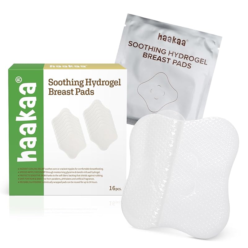 haakaa Soothies Hydrogel Nipple Pads with Lanolin