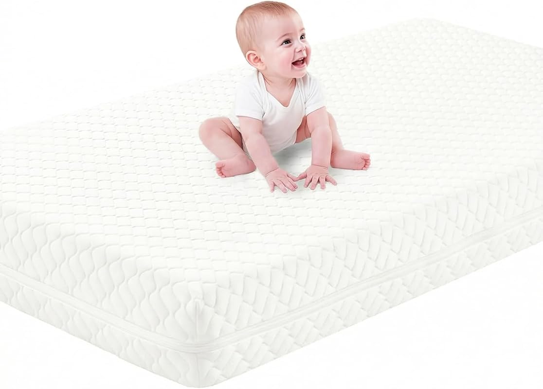 SCHNAUZER HOME Dual-Sided Breathable Memory Foam Crib & Toddler Mattre