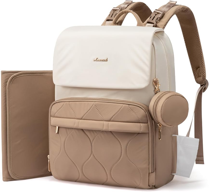 LOVEVOOK Waterproof Diaper Bag Backpack for Toddlers with Changing Pad