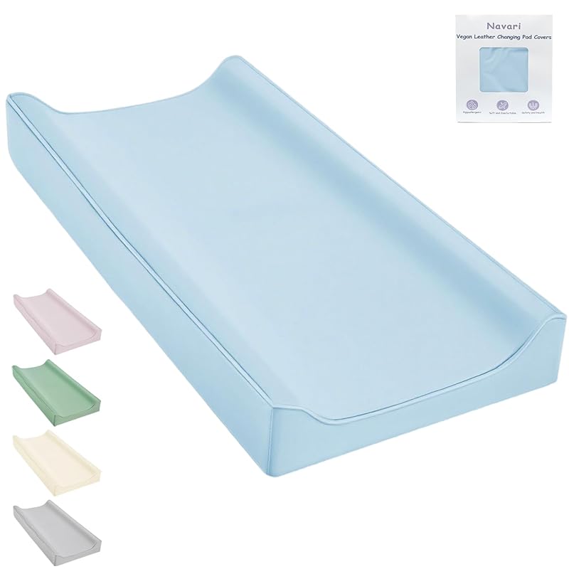 Vegan Leather Waterproof Wipeable Changing Pad Cover, Thick Non-Slip D