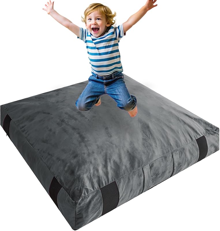 Shredded Foam Sensory Crash Pad for Kids & Autistic Children, Anti-sli