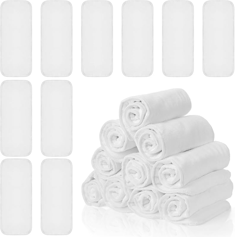 Lounsweer 4-Layer Rayon Microfiber Inserts for Adult Cloth Diapers – R