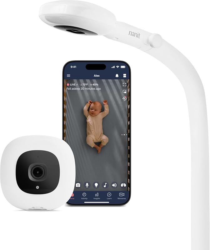Nanit Pro Smart Baby Monitor: 1080p Wi-Fi Camera, Two-Way Audio, Sound