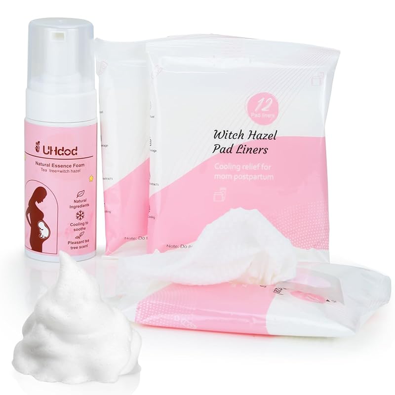 UHdod Postpartum Essentials Kit: Witch Hazel Perineal Soothing Foam & 