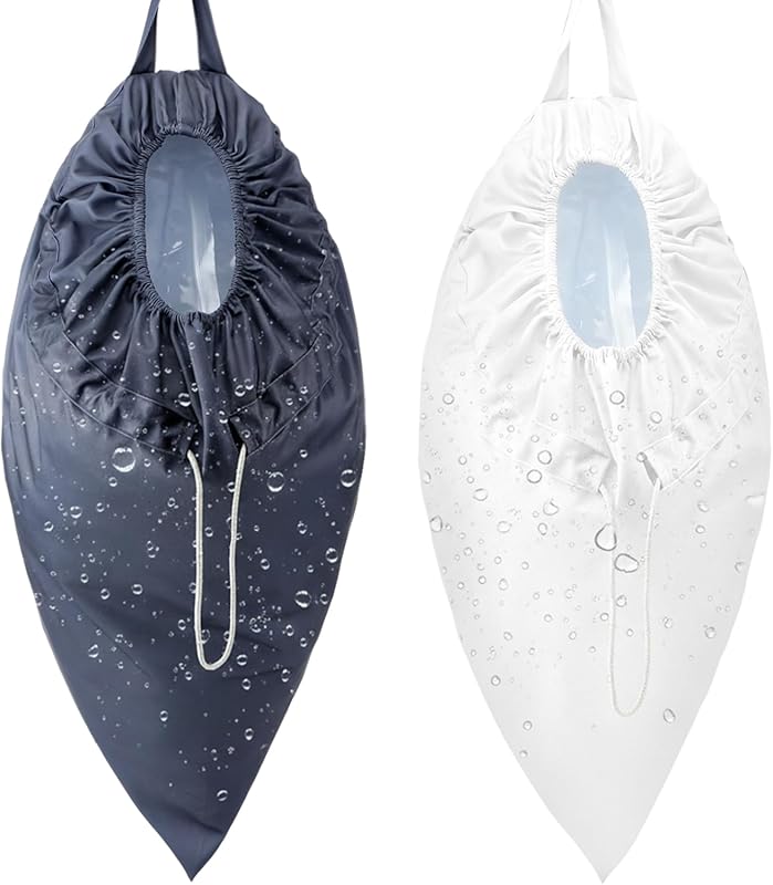 Tegeme Reusable Cloth Diaper Pail Liner Bags, 2-Pack, Hangable with St