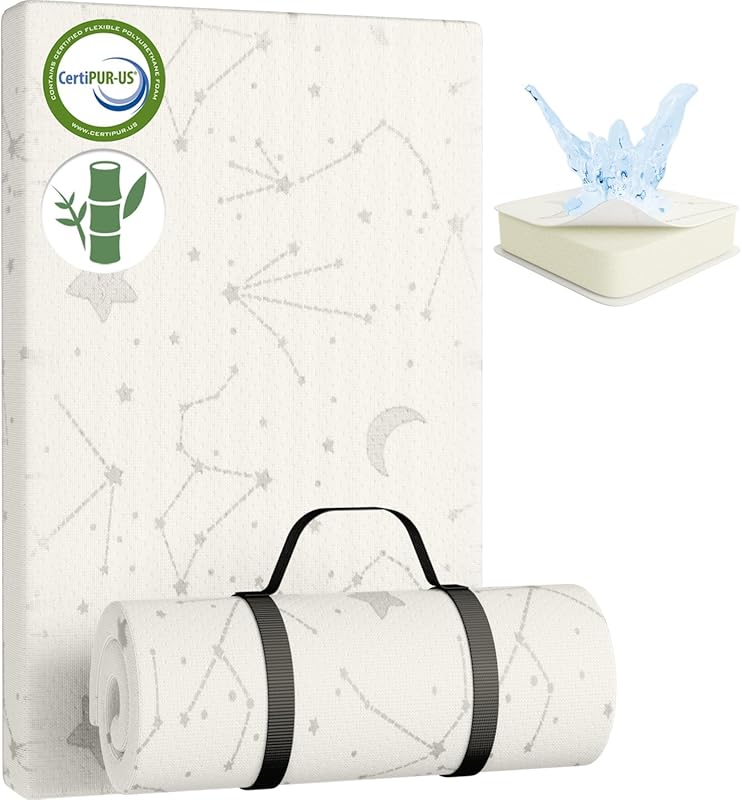 YENING Bamboo Breathable Waterproof Pack and Play Mattress Pad 38