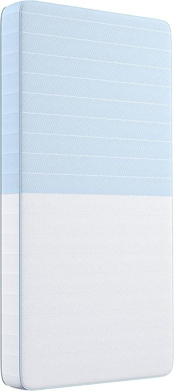 TeQsli Breathable Memory Foam Crib & Toddler Mattress with Removable W