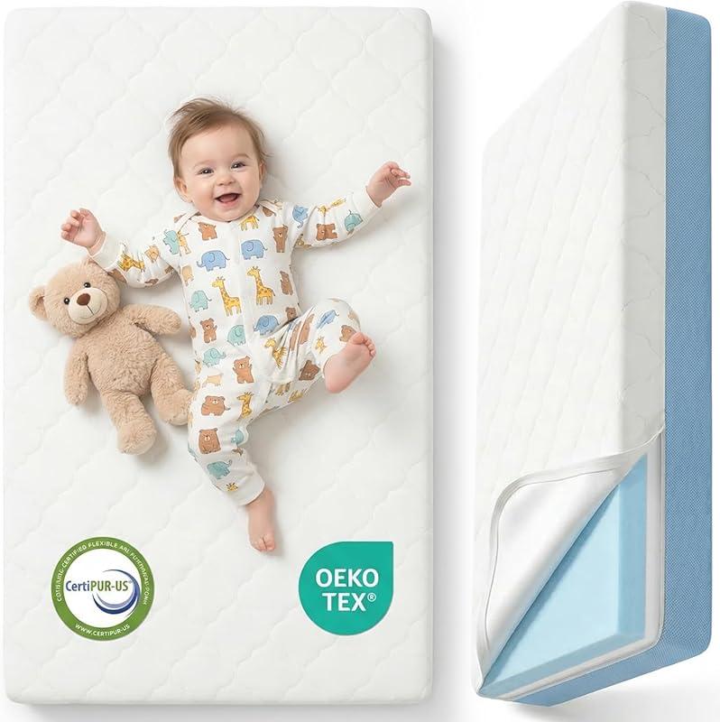 Dual Sided Baby Crib & Toddler Mattress - 5-Inch Thick Memory Foam, So