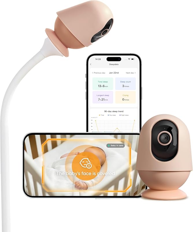 Monai 4K Smart Baby Monitor: Eye-Safe Night Vision, AI Features, App &