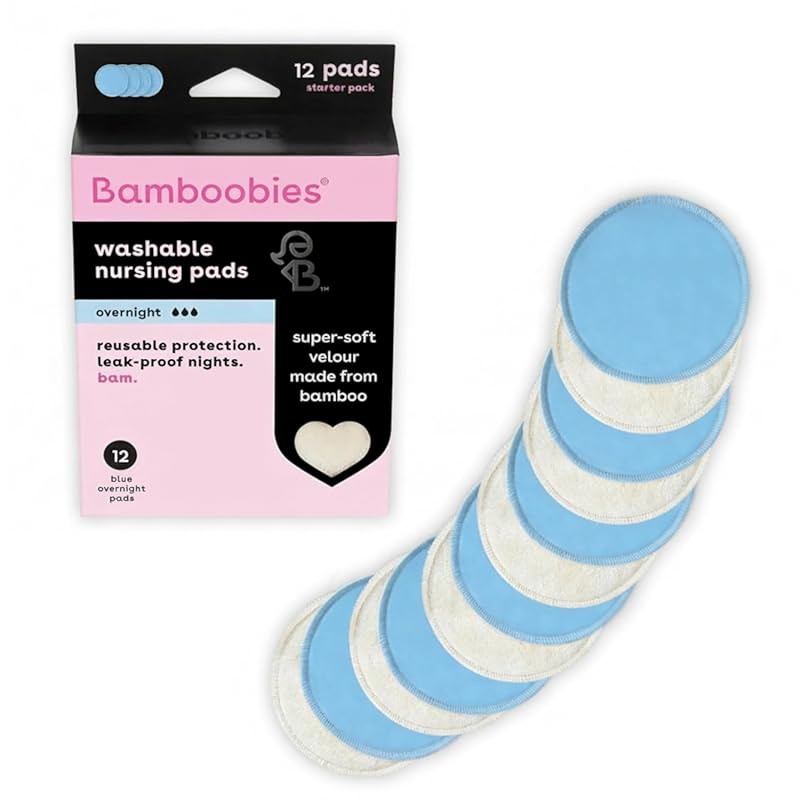 Bamboobies Ultra-Soft Velour Overnight Nursing Pads: Reusable, Washabl