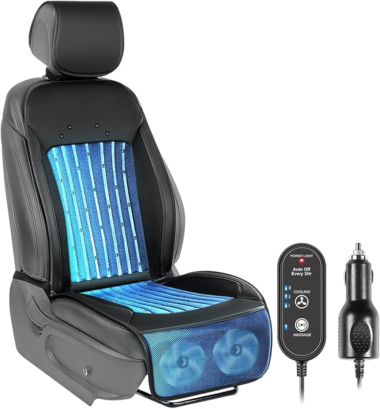 Paffenery 2026 Upgraded 12V-24V Ventilated Cooling Car Seat Cover, Uni