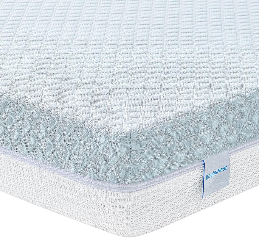 Mini Crib Mattress: 38x24x4, Breathable Tencel-Lyocell Washable Cover,