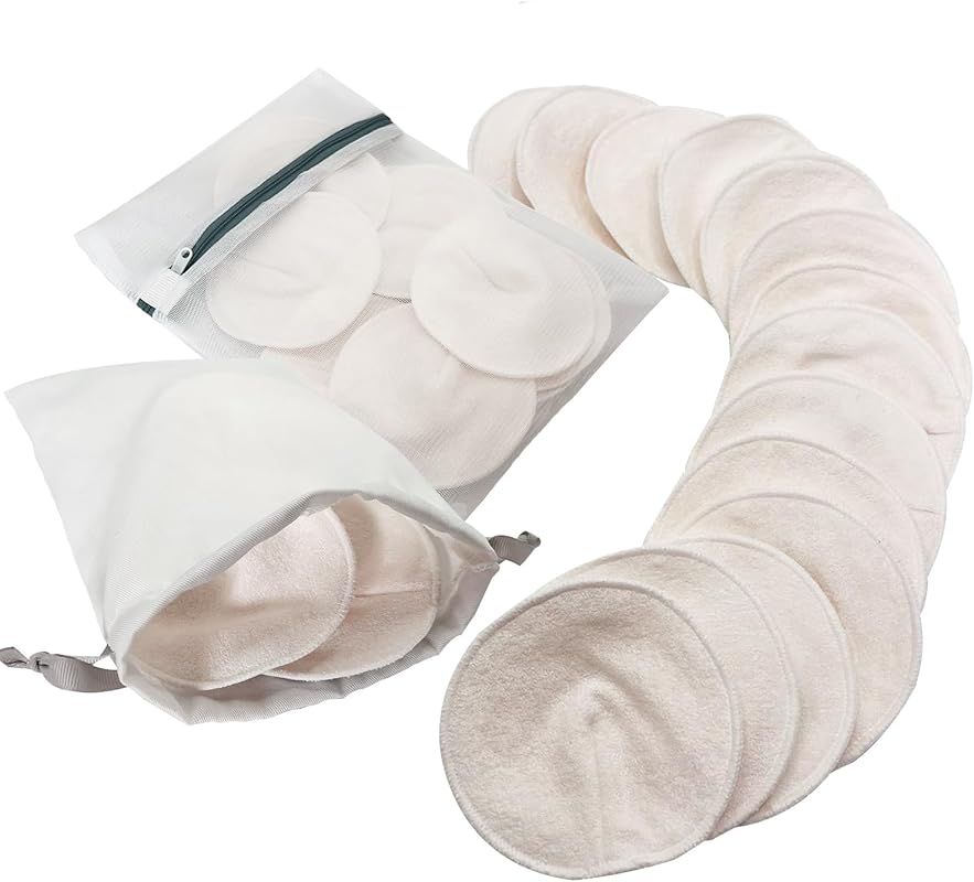 Reusable Ultra-Thin Washable Nursing Pads: 14 Pack Leak-Proof Breast P