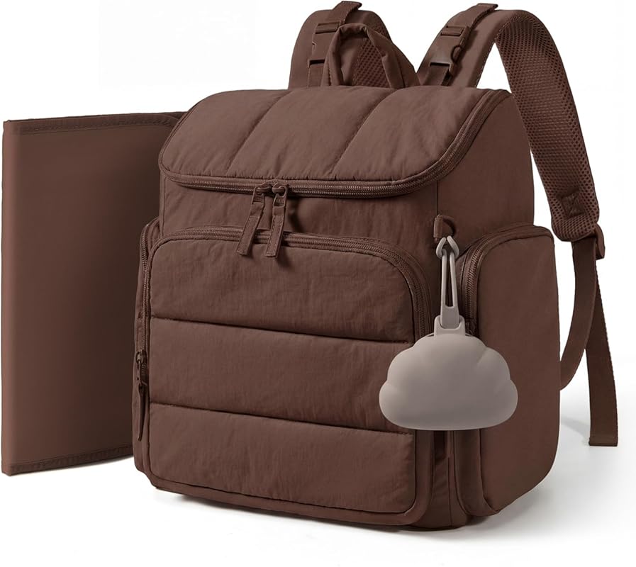 mommore Diaper Bag Backpack for Parents with Waterproof Changing Pad, 
