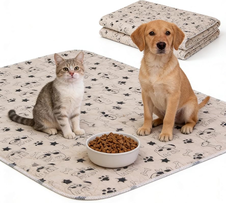 Pheromone Activated Washable Pee Pads for Dogs & Cats, Reusable, Leak-