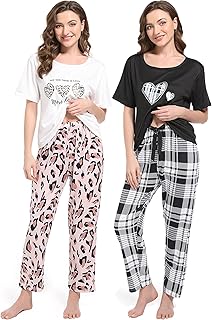 2 Women's Pajama Sets Short Sleeve