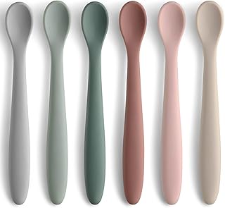 6-Piece Silicone Baby Feeding Spoons