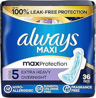 Always Maxi Overnight Pads Wings Women