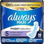 Always Maxi Overnight Pads Wings Women