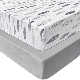 AMROSE 2 Microfleece Crib Sheets