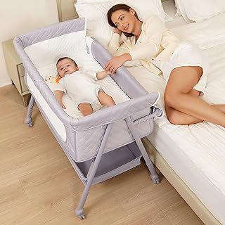 Bassinet Bedside Sleeper Adjustable Height Baby